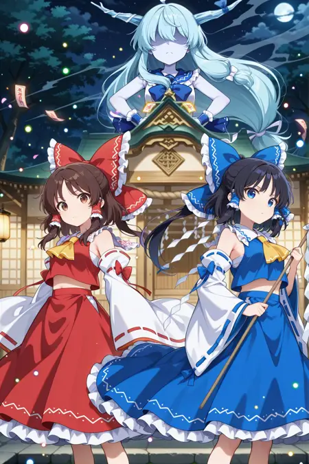 Reimu Hakurei (Touhou Project) & Blue Reimu - 博麗霊夢 (東方)