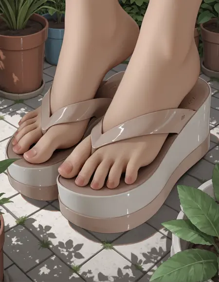 Melissa PVC Platform Flip Flops