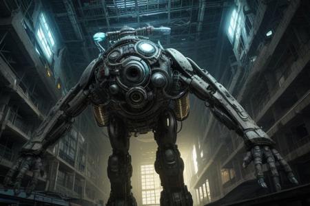 HDR photo of retro biopunk person, wide shot and from below, volumetric lighting . High dynamic range, vivid, rich details, clear shadows and highlights, realistic, intense, enhanced contrast, highly detailed,
