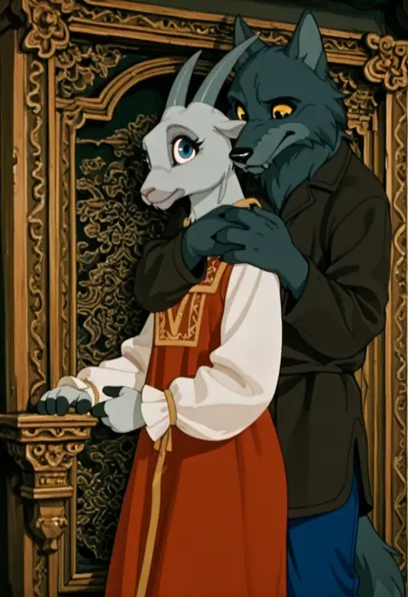 Мультфильм Волк и семеро козлят (1957) / The Wolf and the Seven Young Goats (1957) (Characters) for Pony / Illustrious