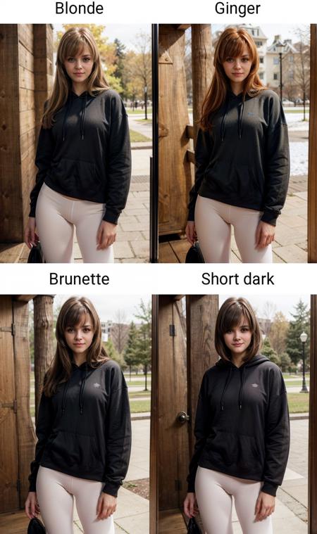 photo of mar1ya with Blonde hair with bangs, BREAK
looking at viewer, wearing a hoodie sweater, leggings, standing in a park,
<lora:sd15-mar1ya-v1.1:0.8>
<lora:add_detail:0.8>