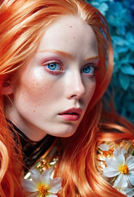 against glass,(masterpiece, best quality:1.4), perfect body,  long hair, brown hair, brown eyes, parted lips, , detailed skin,model photoshoot,((light red hair)), photography by (Ethel Warwick:1.3), modelshoot, pose, , (Ethel Warwick: 1,2) award winning photo macro shot of a beautiful albino young woman lying in a majestic black flowerbed,, dynamic lighting, cinematic still, , screencap, skin texture, (Motion Blur Photography by Sarah Charlesworth and Andres Serrano:1.2),mercenary captain, aesthetic of photocollage with virulent atmosphere, god rays, entire scene in focus, f/11, symmetry and balance, creative stunning opus magnum with magnificent details, award winning, (Double Exposure Portraits by Nat Finkelstein and Sonja Bullaty:0.1), (pearl white and pigmented colors:0.1), <lora:MJ52:0.75> <lora:nurlens_SDXL_V0.1:0.4> NurLens, photography<lora:MJ52:0.5>>contemplative, smirk, piercing blue eyes, extremely long hair, sleek hair, portrait, dynamic pose, (blue turtleneck), 100mm f/2.8 macro lens, , full body, battle stancevibrant, highly detailed,byJocelyn Hobbie and Charles Dwyer, Triadic color guide,Leica Q2 with Summilux 28mm f/1.7 ASPH, hanfu,clear face, Ultra High Resolution, wallpaper, 8K,Rich texture details, hyper detailed, detailed eyes, detailed background, dramatic angle, epic composition, SimplepositiveXLv1 (masterpiece, high quality, fisheye:1.2), (close-up portrait:1.1), solo, model photoshoot,, a stylish girl,