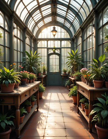 Victorian-style glass greenhouse pony v1.0