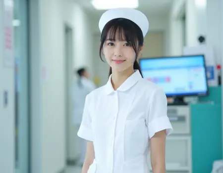 Nurse uniform, One-piece, Japanese style, Flux version
