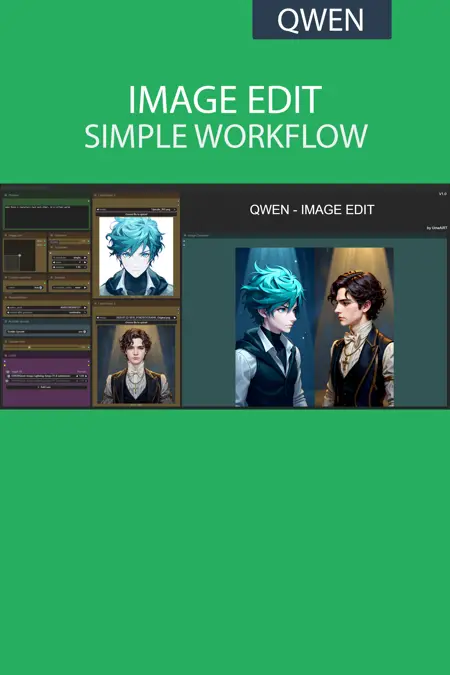 IMAGE EDIT simple workflow QWEN | UPSCALE | LORA | GGUF | CIVITAI Metadata