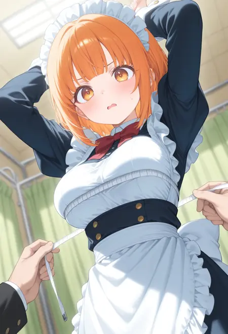 bust measuring / tape measure / 胸部測定 / 身体検査 / 胸囲