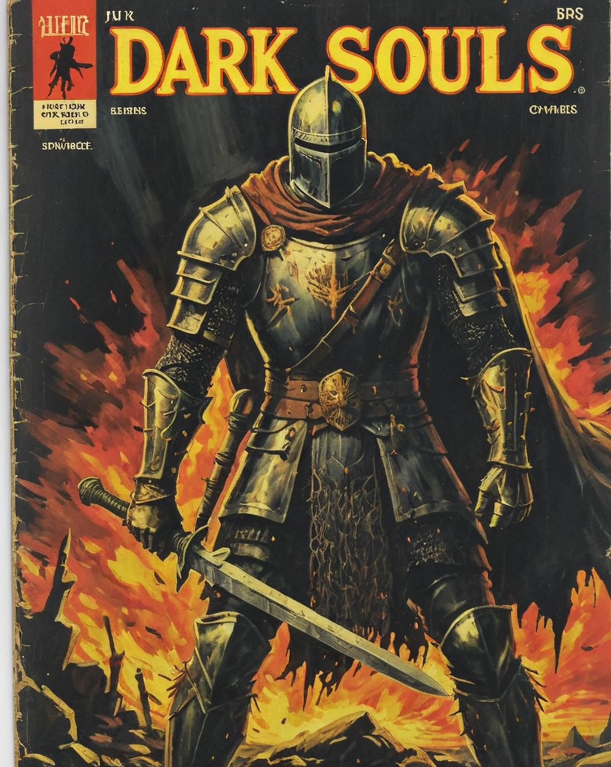 A Dark Souls comic book cover featuring a knight.