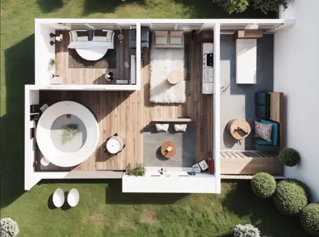 渲染平面LORA-plan with color