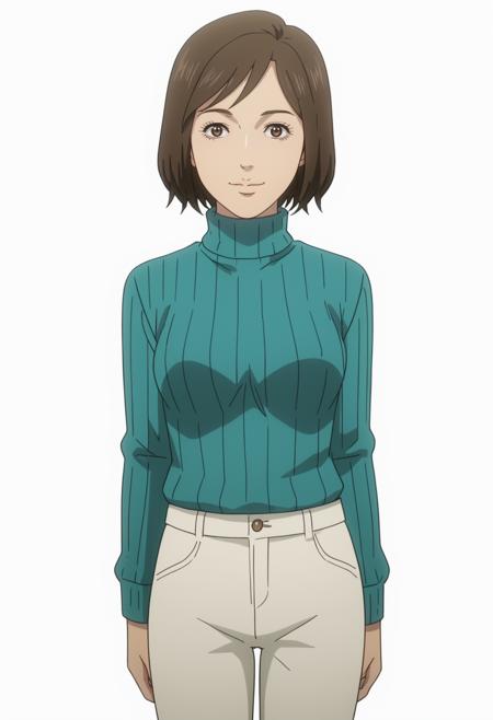 shimizu misaki, brown hair, brown eyes long hair bob cut ponytail half updo