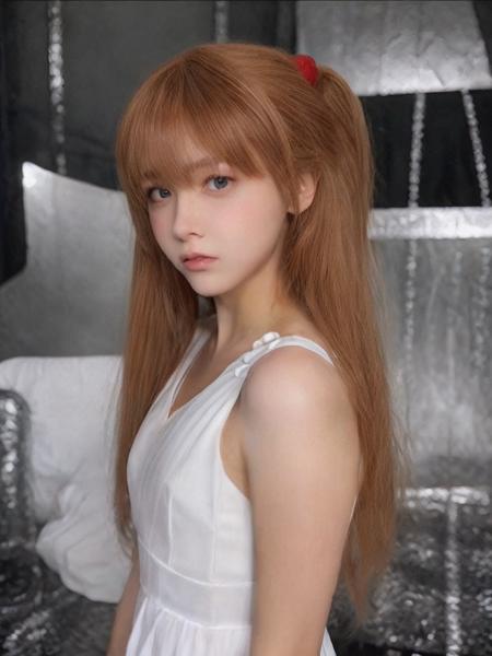 dirya, aska, 1girl, long red hair, beautiful, young, black and white dress, <lora:dirya:0.8>
