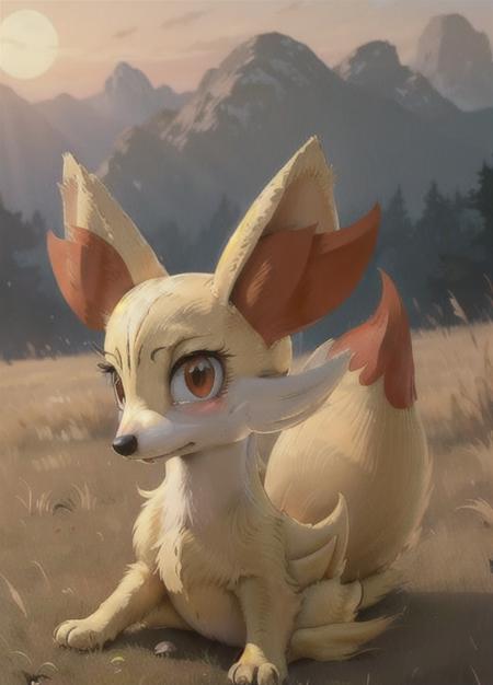 <lora:Fennekin-08:1>,fennekin,grass