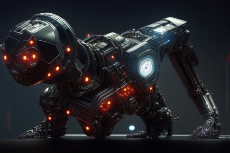 d47d cybernetic, intricate symmetrical bionic landscape, 3d octane render, by huleeb, intricate details, complex lighting, ray traced reflections, metallic, trending on behance, trending on artstation