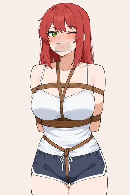 (IllustriousXL) Clear Tape Gag