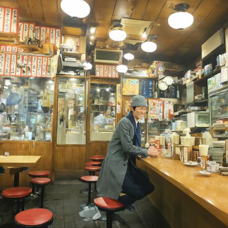 sakaba, indoors, japan, scenery