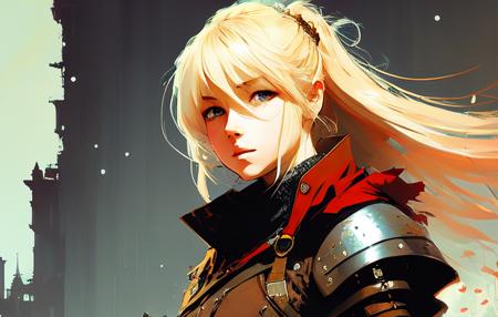 (samdoesart:1.1) (dreamlikeart:1) full body portrait of a beautiful young lady, blonde hair, (medieval:1.2), masterpiece, intense shadows, ambient light, illustration, (thick outlines:1.2), cartoon, highres, drawn by Inoue Takehiko, (Yoji Shinkawa:0.9), Jakub Rozalski, (kuvshinov:1)