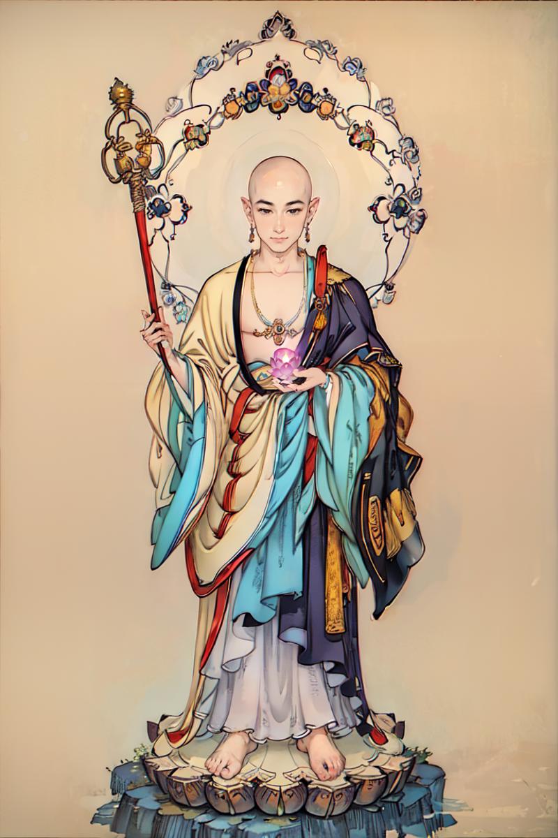 Ksitigarbha Bodhisattva 地藏王菩萨 image by FangArtwork
