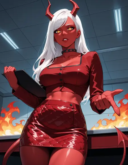 Diana Blazer w Quilted Miniskirt | Sign Here | ILXL