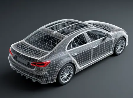 3D Wireframe - Polygon Mesh