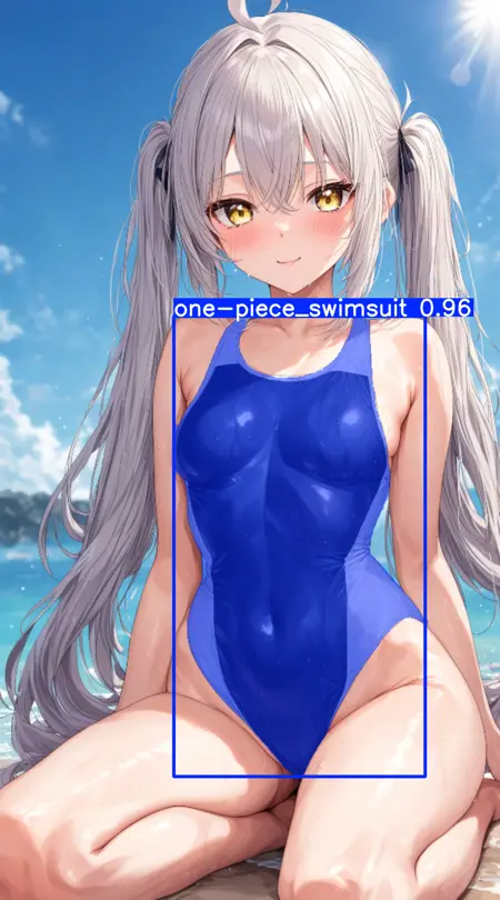 ADetailer 2d one-piece_swimsuit(competition_swimsuit type) yolo11n [segmentation]