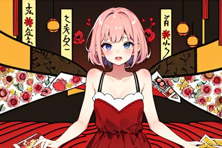 masterpiece, best quality, solo, 1girl, hanafuda, <lora:hanafuda-hard:0.9>