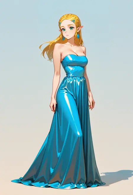 Metallic Tube Formal Party Dress