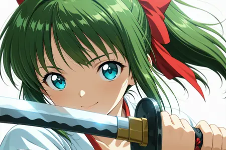 Civitai 日本刀水平構え / Horizontal stance with a Japanese sword. (nihon-tou, katana)