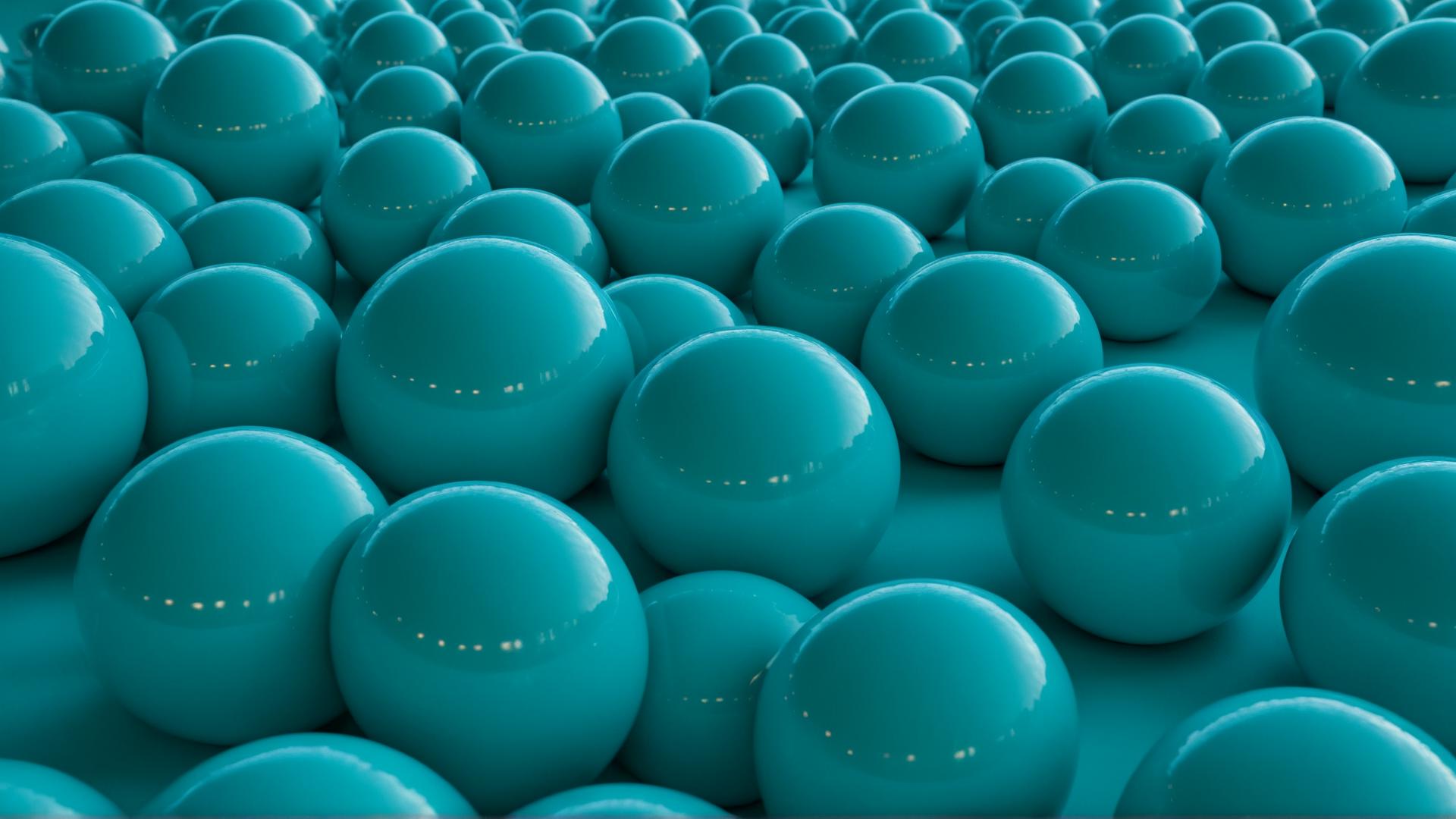 A field of glowing spheres, all suspended in perfect symmetry. Each sphere reflects a soft cyan light, casting faint shadows across a glossy, metallic surface. The background fades into a soft gradient from teal to black., Photorealistic, Hyperrealistic, Hyperdetailed, analog style, soft lighting, subsurface scattering, realistic, heavy shadow, masterpiece, best quality, ultra realistic, 8k, golden ratio, Intricate, High Detail, film photography, soft focus