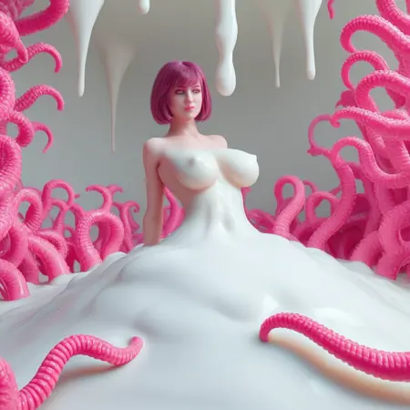 White Slime Pink Tentacles DX - Pony Diffusion V6 XL