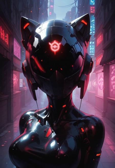 score_9, score_8_up, score_8_up, godrays, ambient light hitting face, lit from front, g0thicPXL, GTA, 
BREAK
1girl, cyberpunk ((full face helmet:1.5, futuristic helmet, entire face covered by black metalic tech, no eyes, no mouth, techwear, science fiction)), wolf ears, (transparent latex bodysuit, corruption suit, bare shoulders), large breasts, perky bust, breast jiggle, (nipple outline:0.4), hourglass figure, oiled skin, shiny skin, 
BREAK
summer heat, heat effects, sun rays, sharp outlining, high contrast, vibrant colors,begging, portrait, upper body focus
BREAK
dancing, motion, outdoors, new york city background, city streets, marketplace, blue neon, cyberpunk