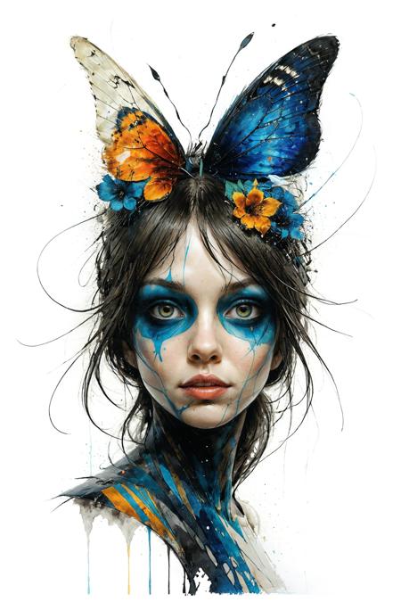 mysterious silhouette uncanny woman, by Minjae Lee, Carne Griffiths, Emily Kell, Steve McCurry, Geoffroy Thoorens, Aaron Horkey, Jordan Grimmer, Greg Rutkowski, amazing depth, double exposure, surreal, geometric patterns, intricately detailed, bokeh,  perfect balanced, deep fine borders, artistic photorealism , smooth,  great masterwork by head of prompt engineering   <lora:add-detail-xl:2>  <lora:xl_shuimo:0.7> ink wash painting <lora:Cute_Drawing:0.55>  <lora:hyperkraximalism_v1-1:0.25>