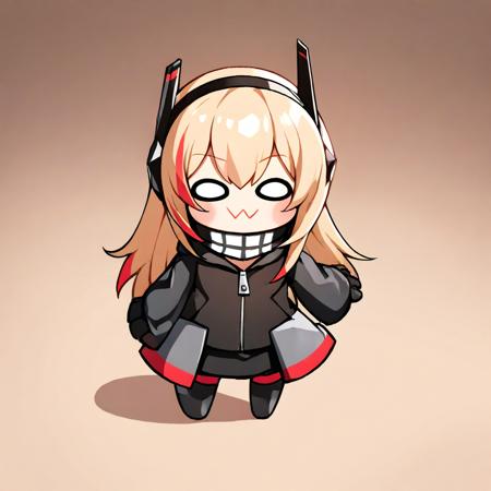 1girl, m4_sopmod_ii_jr, girls'_frontline, 0w0, chibi, minigirl, jacket, headgear, looking_at_viewer, standing, solo, 
masterpiece, best quality,
