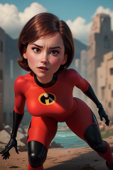 <lora:HelenV2:0.6>helenparr,1girl, sexi pose,solo, short hair, brown hair, gloves, brown eyes, (masterpiece:1.2), (best quality), (ultra detailed), (8k, 4k, intricate),(full-body-shot:1), (highly detailed:1.2),(detailed face:1.2), (detailed background),detailed landscape, (dynamic angle:1.2), (dynamic pose:1.2),