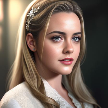 aliciasilverstone-5600,  masterpiece, best quality, highest quality, cinematic lighting, (volumetric lighting), extremely detailed CG unity 8k wallpaper, focused, 8k wallpaper, 4k wallpaper, extremely detailed, ultra realistic, photorealistic, sharp focus, absurdres, (HDR:1.2), (high contrast), photograph, detailed and intricate, instagram, portrait, highly detailed, digital painting, artstation, concept art, smooth, sharp focus, illustration, cinematic lighting, Style-Princess,