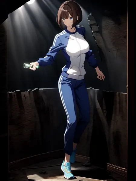 [Openpose + Lineart + Depth] Holding flashlight