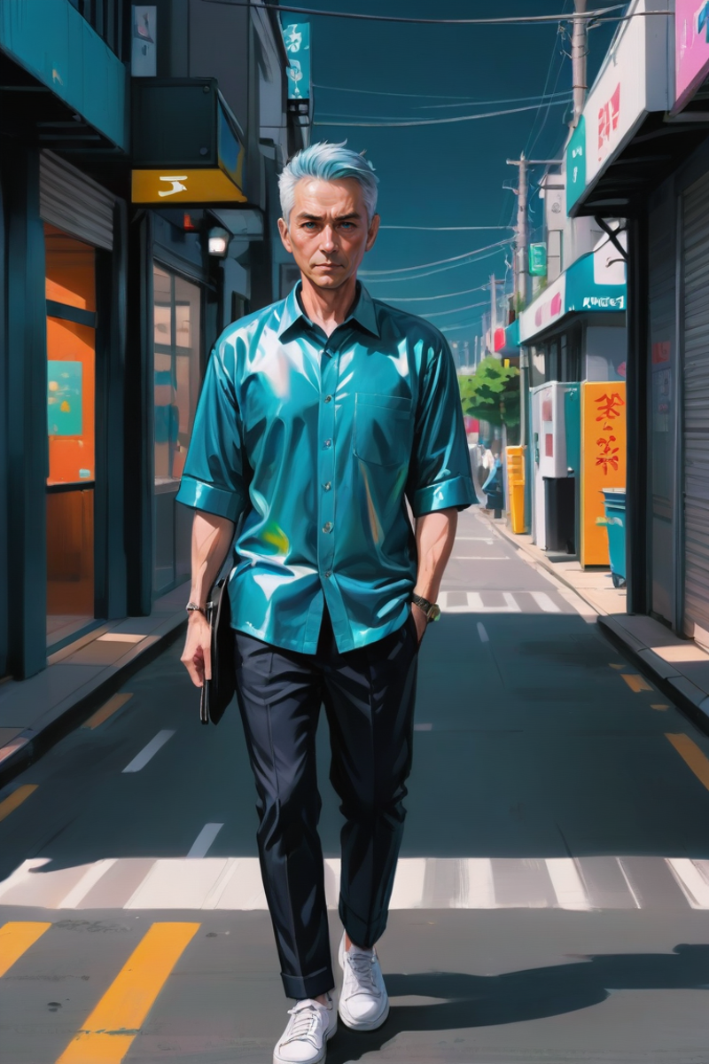 00963-3816486215-digital_painting,_full_body,_older_man,_handsome,_casual_summer_tokyo_streetwear,_japanese,_iridescent_color_darkturquoise_hair,.webp