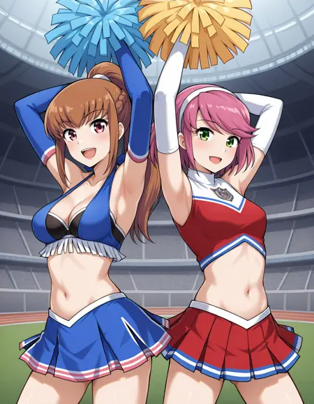 Sayaka, Rin, Aoi, and Anna / Osu! Tatakae! Ouendan 押忍！闘え！応援団 (Illustrious)