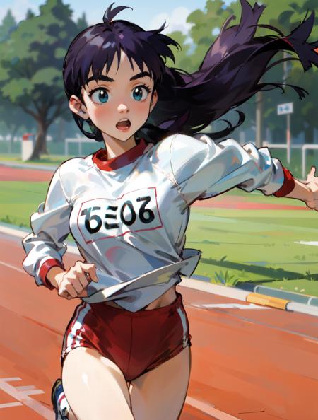 NinamoriV1, gym uniform, running track <lora:NinamoriV1-10:1>