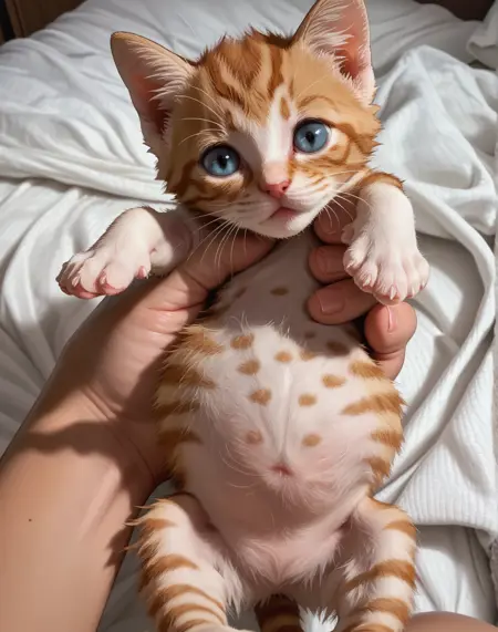 Full of Soup Cat / お腹ポンポコリン子猫