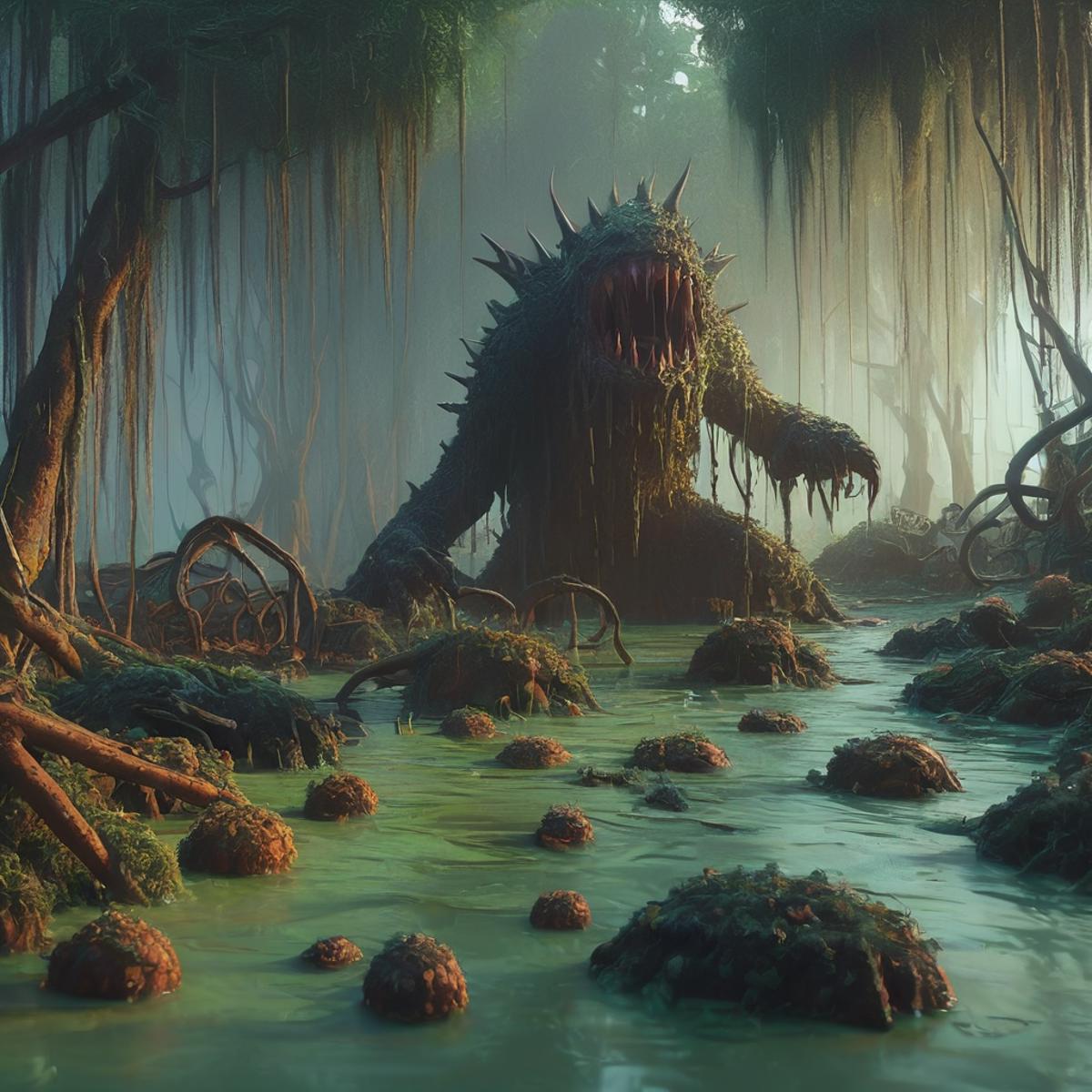 swamp monster SDXL image by Shivae