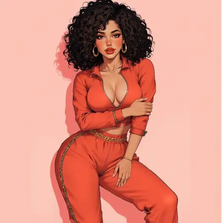 Doris the Fun , Sporty , Curly AI babe
