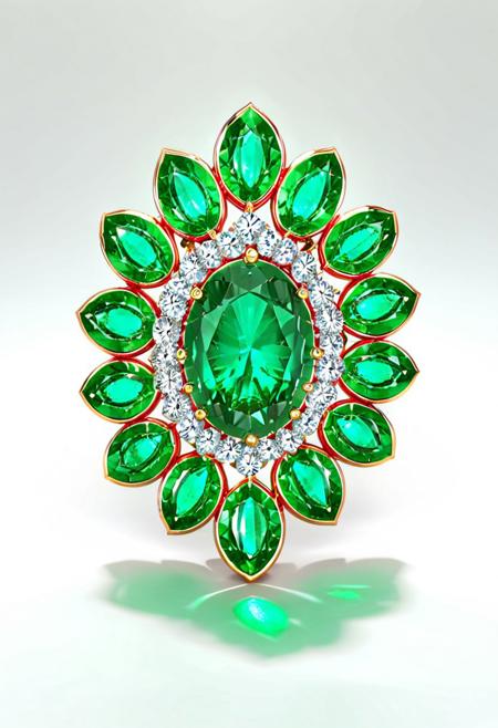 (ruby gem center ,(emerald gems at sides:1.7):1.3) shaped like leafs ,plant like jewel, geometric, reflective light, clean, smooth,  horizon clean spiral background ,light sparks, glass shiny, sparkle, symmetrical, glowing
kaleidoscopic, reflective light, smooth, 
,light sparks, glass, 
aesthetic, masterpiece, beautiful, elegant, award winning, absurdres, hdr, best quality, hyper detailed, 
shiny, sparkle, symmetrical