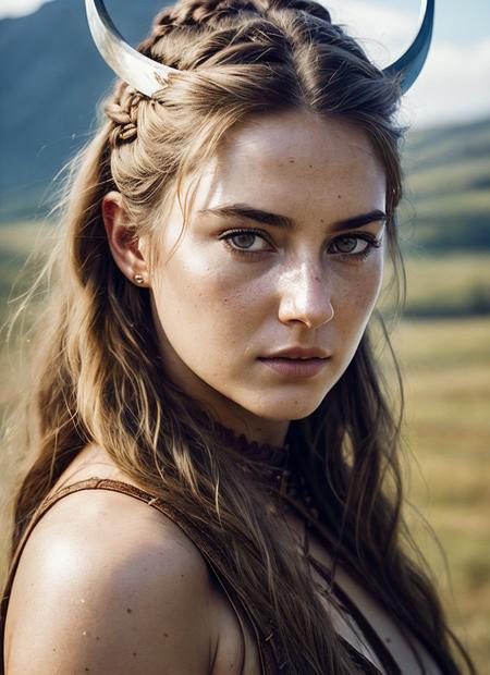 A stunning intricate full color portrait of (sks woman:1) as (viking warrior), (barbarian),  epic character composition, by ilya kuvshinov, alessio albi, nina masic, sharp focus, natural lighting, subsurface scattering, f2, 35mm, film grain, <lora:lora_shailene_v1_from_v1_160:1>