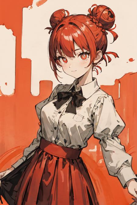 masterpiece,best quality,upper body,1girl,collared_shirt and flared_skirt as material1,red theme,faux traditional media,lineup,side bun,small breasts,horizontal pupils,;3,perspective
Negative prompt: (EasyNegative), (bad-hands-5), an6, verybadimagenegative_v1.3, (worst quality, low quality:1.2), (missing fingers, missing hands, missing legs:1.4) (extra limbs, extra fingers, extra hands, extra legs:1.4), (mutate fingers, mutated hands, mutated legs:1.4), (malformed hands, malformed fingers, malformed legs:1.4), (poorly drawn hands, poorly drawn face), (text, signature, watermark, username),nsfw,
Steps: 20, Sampler: DPM++ 2M Karras, CFG scale: 5, Seed: 1486768201, Size: 512x768, 