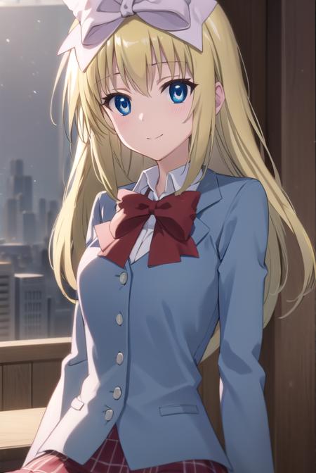 mafuyushiina, <lora:mafuyu shiina s2-lora-nochekaiser:1>,
mafuyu shiina, long hair, blue eyes, blonde hair, bow, hair bow, bowtie, smile,
BREAK skirt, school uniform, plaid, plaid skirt, shirt, white shirt, collared shirt, jacket, long sleeves, black jacket,
BREAK indoors, classroom,
BREAK looking at viewer, (cowboy shot:1.5),
BREAK <lyco:GoodHands-beta2:1>, (masterpiece:1.2), best quality, high resolution, unity 8k wallpaper, (illustration:0.8), (beautiful detailed eyes:1.6), extremely detailed face, perfect lighting, extremely detailed CG, (perfect hands, perfect anatomy),