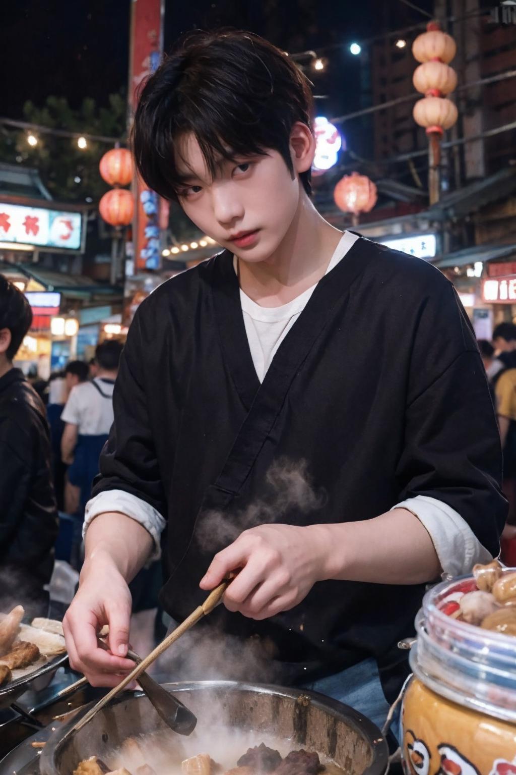 1boy, male focus, at the Taiwans night markets,
<lora:Asian_Man_007-000009:0.8><lora:Taiwansnightmarkets:1>