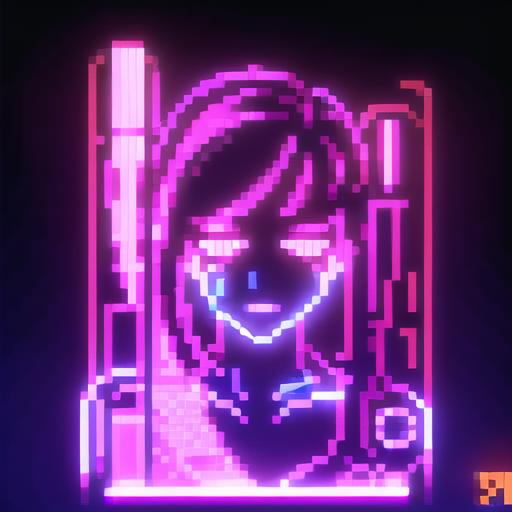 Pixel Neon Art image by SYK006