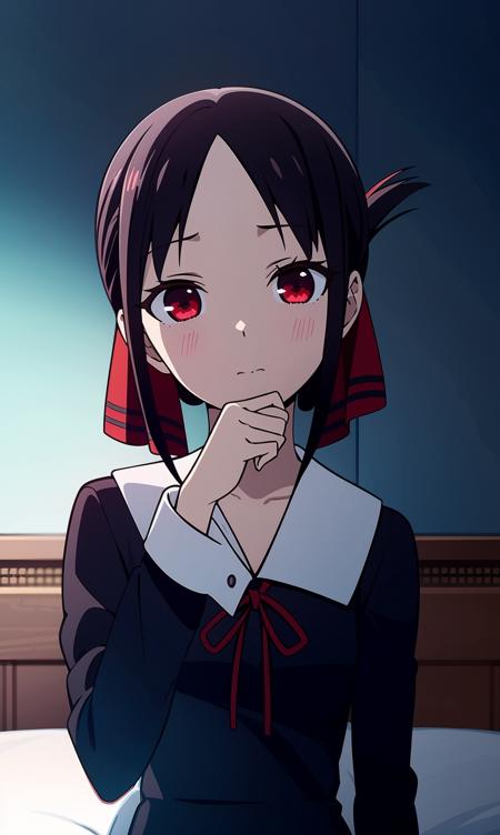 <lora:åå®«è¾å¤1V-000010:0.8>,åå®«è¾å¤,1girl,red eyes,red ribbon,hair ribbon,bangs,short hair,sidelocks,folded ponytail,black hair,parted bangs,
shuuchiin academy school uniform,black dress,neck ribbon,collarbone,white sailor collar,upper body, hand on own chin,horror \(theme\),, (masterpiece:1,2), best quality, masterpiece, highres, original, extremely detailed wallpaper, perfect lighting,(extremely detailed CG:1.2),