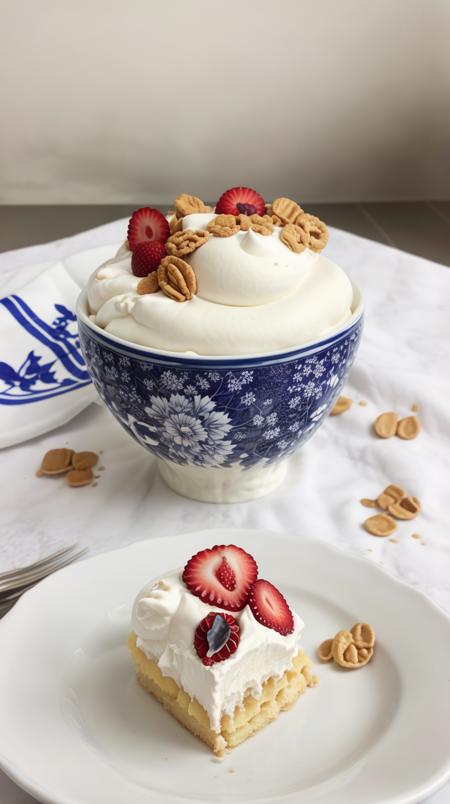 <lora:SwedishDesserts:1> Swedish Dessert, fika, pastry, snacks on a dining table, fancy, beautiful, (Masterpiece:1.3) (best quality:1.2) (high quality:1.1)