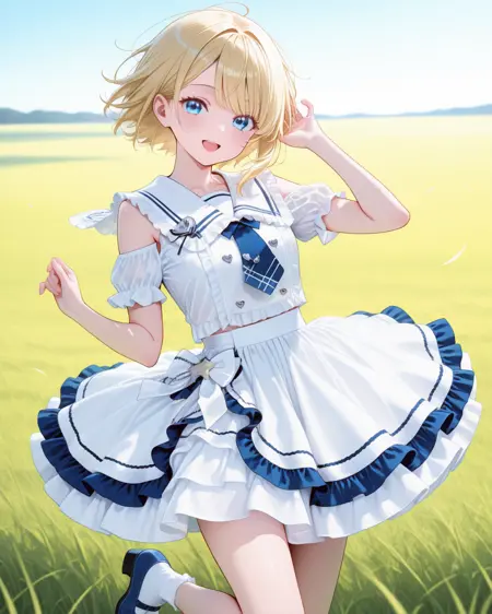 white school-uniform-style idol clothing