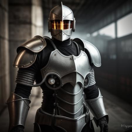 Knight in armor made out of metal,(cyborg:1.1),([tail | detailed wire]:1.3),(intricate details),hdr,(intricate details, hyperdetailed:1.2),cinematic shot,vignette,centered,slaughter punk,